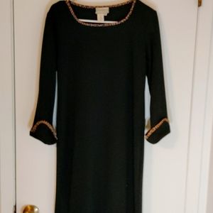 Warm black with leopard lining dress.